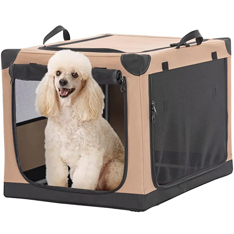 Portable Dog Crate Soft Travel Pet Kennel Cat Foldable Folding Pet Cage Collapsible Dog Kennel Large Outdoor Portable Dog Crate