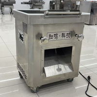 Nouvelle machine à découper la viande automatique commerciale, acier inoxydable 304, trancheuse et hachoir à viande multifonction, capacité de 800 kg/h pour l'alimentation