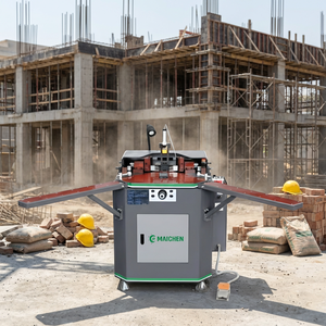 Machine à sertir les coins en aluminium 380V 50HZ à tête unique pour la fabrication de profilés de fenêtres et de portes en aluminium - Product Image 1