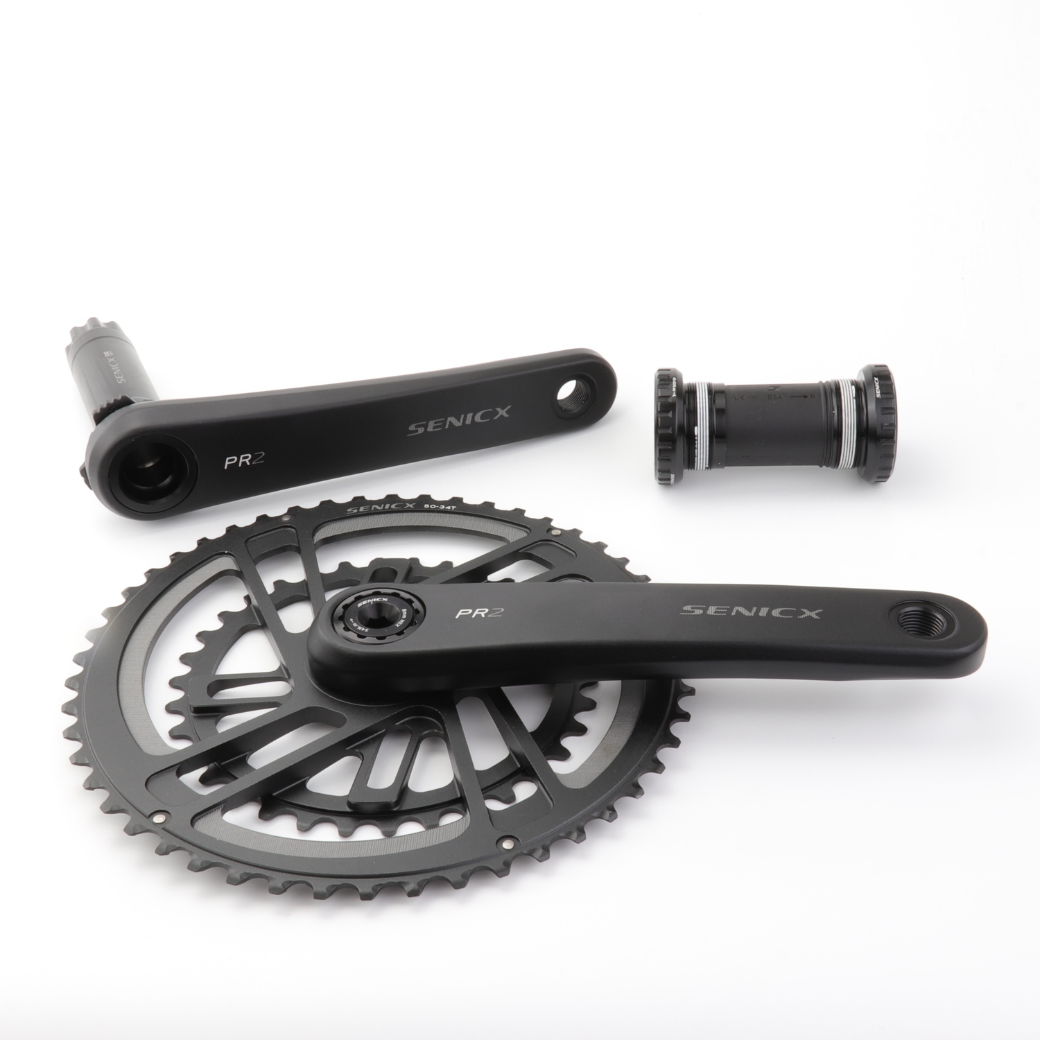 SENICX Road Bike Crankset FC-PR2-A2 50/34T 52/36T, Compatible 11S