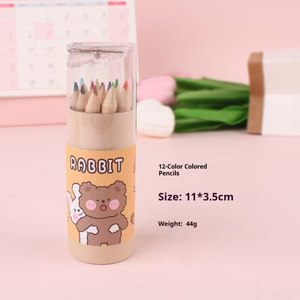 Set di Matite Colorate in Legno per Bambini, Confezione da 12, Economico e Promozionale per Scuola e Disegno - Product Image 3