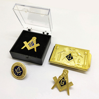Conception gratuite épingle à maçon métal personnalisé or Club maçonnique insigne franc-maçon Regalia émail revers épingle maçonnique pince à billets épingle à maçon