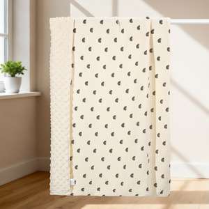 Couverture douce en mousseline <span class=keywords><strong>de</strong></span> <span class=keywords><strong>coton</strong></span> pour bébé, imprimé étoiles et lune, couverture d'emmaillotage en peluche Minky à pois pour nouveau-né, couette <span class=keywords><strong>de</strong></span> lit pour nourrisson, couverture <span class=keywords><strong>de</strong></span> poussette - Product Image 2