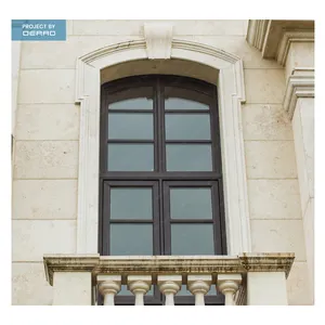 Finestra su misura per finestra di sicurezza aperta in alluminio per finestre con avvolgitore a catena in vetro di rivestimento Low-e