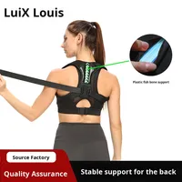 Ceinture de soutien dorsal unisexe réglable et respirante Riello, correcteur de posture anti-cyphose, épaules dégagées, en polyester et nylon