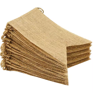 Naturaleza yute cuerda arpillera Banner banderín boda decoración fotografía accesorios fiesta - Product Image 1