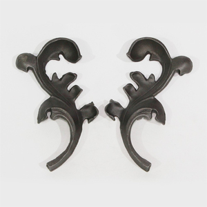 Accessori per cancelli in ferro battuto decorativi con motivo a foglie e <span class=keywords><strong>fiori</strong></span> per recinzioni - Product Image 1