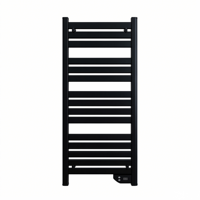 Rak Handuk Elektrik 750W Classic Long Towel Bar, Rak Handuk Panas Dinding Aluminium Mudah Dipasang dengan Timer dan Layar LED