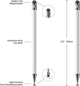 2 <span class=keywords><strong>1</strong></span> Stylet tactile haute sensibilité pour <span class=keywords><strong>Apple</strong></span> <span class=keywords><strong>iPhone</strong></span> iPad Android Samsung Tab Déplacement en douceur des plumes en fibre métallique Crayon magnétique - Product Image 2