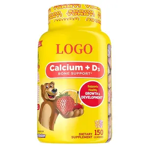 Лидер продаж, Детские костные здоровые кальциевые Мармеладные медведи D3, пищевые добавки с витамином D3, порошок для выращивания диких животных