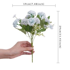 ดอกไฮเดรนเยียประดิษฐ์สีขาวทำมือ-ช่อดอกไม้สำหรับงานแต่งงานวันคริสต์มาสวันแม่ของตกแต่งโรงงานที่เป็นมิตรกับสิ่งแวดล้อม - Product Image 2