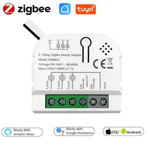 1/2/3/4 Gang 10A 16A DIY Tuya Wifi Zigbee умный настенный светильник пульт дистанционного управления Модуль реле домашнего автомата Google Alexa Voice