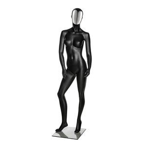 Maniquí de Fibra de Vidrio de Cuerpo Completo, Modelo Femenino Abstracto, con Rostros Intercambiables <span class=keywords><strong>para</strong></span> Exhibición en Tiendas, Textura Premium, con Base de Metal - Product Image 5