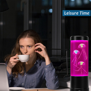 Led Changement de Couleur Mini Aquarium Méduse Lampe Décoration de Bureau Fish Tank - Product Image 6