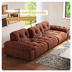 Sofá Recto para el Hogar con Respaldo Alto Ajustable, Asiento Extra Ancho para Decoración Moderna de Sala de Estar - Product Image 3
