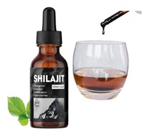 Compléments OEM Cœur et Cerveau : Gouttes Liquides de Shilajit et Ashwagandha pour Hommes, Soutien à la Fertilité, Boisson à l'Extrait de Maca, Ginseng et Shilajit
