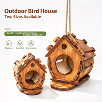 Nouvelle Arrivée Décoration de Jardin Extérieur Maison Suspendue en Bois Massif pour Oiseaux Cage à Perroquets & Boîte de Reproduction