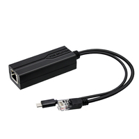 48V 5V 3.5A IEEE802.3af/at 10/100Mbps USB C POE Splitter Adaptador Separador 15W CE/FCC/RoHS Certificado