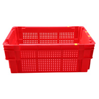 Caisse de rangement empilable et emboîtable en plastique QS 600*400mm, panier de transport pour fruits et légumes