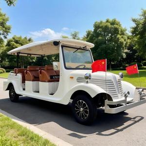 Autobús Eléctrico Retro Blanco y Verde con Motor de 5KW para Uso Turístico Comercial en Lugares Turísticos - Product Image 5