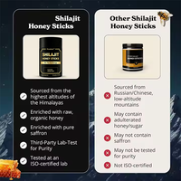 Bâtonnets de Résine de Shilajit Pur en Gros, Emballage Personnalisé, 30 Bâtonnets, Shilajit de l'Himalaya, Bâtonnet de Miel, Complément Énergisant pour Hommes