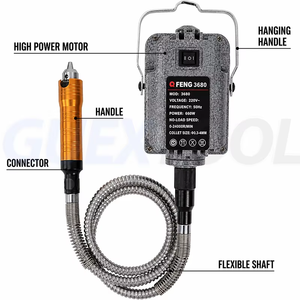 Meuleuse suspendue 1000 W, 220 V, outil à arbre flexible, mandrin de 0,5 à 6,5 mm, 3000 tr/min, pour le polissage et la sculpture - Product Image 5