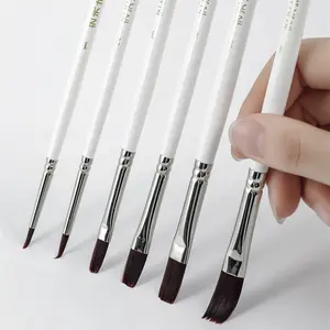 12 PCS Sơn Brushes Set Nylon Tóc Sơn Bàn Chải Que Ngắn Dầu Acrylic Bàn Chải Màu Nước Bút Chuyên Nghiệp Nguồn Cung Cấp Nghệ Thuật