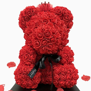 Fatti a mano Conserve <span class=keywords><strong>di</strong></span> Fiore Personalizzato Rosa Teddy Bear 40 centimetri Per La Fidanzata Regalo <span class=keywords><strong>di</strong></span> Amore - Product Image 1