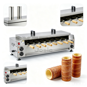 <span class=keywords><strong>Horno</strong></span> comercial de 8 rodillos para Kurtos Kalacs (pastel de chimenea), máquina automática giratoria de acero inoxidable de alta producción para panadería. - Product Image 1