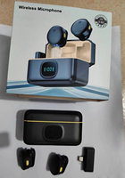 Microphone sans fil magnétique 3-en-1 Q8 OEM - Idéal pour podcasts, interviews et conférences sur iPhone et appareils photo - Vente directe usine