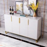 Armoire de rangement bar-café moderne pour salle à manger Buffet en bois de luxe Meuble buffet blanc