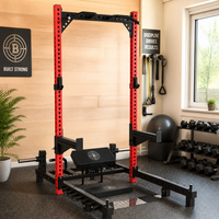 Machine à Squat et Hip Thrust Commerciale Multifonction à Charge de Plaques pour Entraînement des Fessiers et des Jambes, Équipement de Fitness Robuste pour Salle de Sport