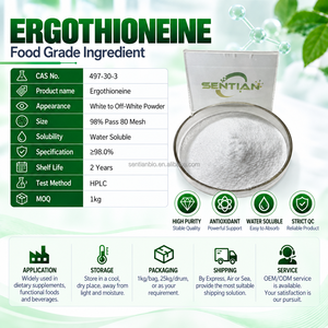 Poudre d'ergothionéine 99% de qualité cosmétique, matière première en vrac pour sérum, crème, supplément, prix fournisseur OEM - Product Image 4