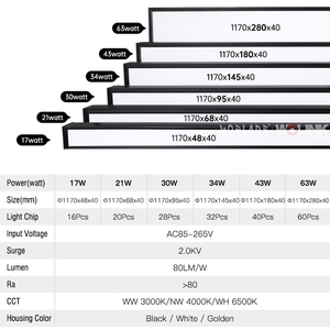 Nhà hàng thương mại trong nhà thanh ánh sáng liên kết ánh sáng ban ngày Mặt dây chuyền hình chữ nhật lót Đèn văn phòng LED tuyến tính ánh sáng - Product Image 2