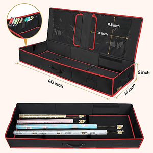 Boîte de rangement personnalisée multi-usage pour ampoules d'Oxford Conteneur organisateur d'ornements de Noël Sac de rangement pour rouleaux d'enveloppes de Noël - Product Image 2