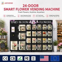 JOYVEND Distributeur automatique intelligent de bouquets de fleurs à 24 casiers avec plusieurs méthodes de paiement pour les halls d'hôtels de luxe