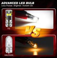 Ampoules LED T10 W5W 194 CANBUS de haute qualité avec puce LED 3030 3,5W 350LM sans erreur pour éclairage intérieur de voiture, plafonnier et éclairage de tableau de bord, ampoule LED T10