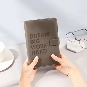 Custom Embossing Logo Student School Diary Hardcover Office Stationery PU Leather Journal Notebook Printing