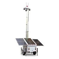 Tour de vidéosurveillance portable UNIV, caméra vidéo solaire, surveillance de sécurité, remorque