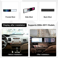 ZWNAV Pantalla LCD Dual de 12.3 Pulgadas para Honda Civic 2006-2011, Reproductor Multimedia con Reproductor de CD, Conexión USB, Navegación GPS