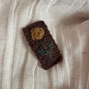 คลิปหนีบ<span class=keywords><strong>ผม</strong></span>ทำจากขนสัตว์โครเชต์ทรงสี่เหลี่ยมผืนผ้าคลิปหนีบ<span class=keywords><strong>ผม</strong></span>ทำจากโลหะ6ซม. อุปกรณ์เสริมพิเศษ - Product Image 3