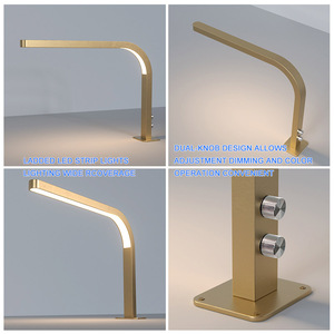 <span class=keywords><strong>Lampe</strong></span> de table <span class=keywords><strong>LED</strong></span> en forme de L, <span class=keywords><strong>lampe</strong></span> de bureau professionnelle <span class=keywords><strong>pour</strong></span> table de manucure, CRI élevé, soin des cils, tatouage des sourcils, éclairage de salon de beauté - Product Image 4