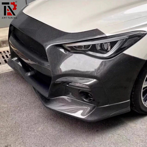 Per <span class=keywords><strong>Infiniti</strong></span> <span class=keywords><strong>Q60</strong></span> / Q60S Paraurti Anteriore in Fibra di Carbonio Stile V1 - Copertura Paraurti Sostitutiva in Vero Carbonio, Kit Completo per Carrozzeria Anteriore - Product Image 5