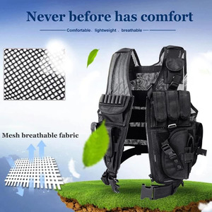 سترة تدريب كبيرة الحجم قابلة للتعديل وقابلة للتنفس مع حزام قابل للفصل وحامل مسدس متين وعملي - Product Image 6