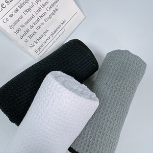 Serviette de sport en microfibre gaufrée 40x90cm, séchage rapide, pour golf et fitness, blanc et noir - Product Image 4