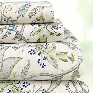 Venta al por mayor de textiles para el hogar personalizados 200 Jacquard de algodón de fibra larga de cuatro piezas Juego de cama de algodón - Product Image 4