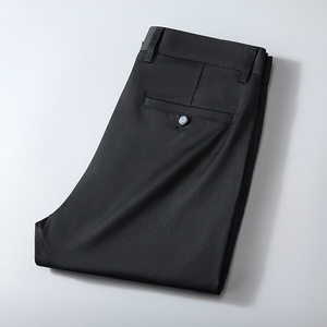 กางเกงลำลองผู้ชายขายาวตรงหรูหราเบาระบายอากาศได้ดีทรงหลวมสไตล์หนังสือฤดูร้อน - Product Image 2