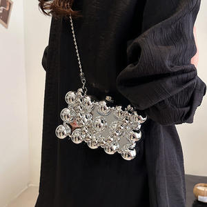 Bolso de burbujas de acrílico único para mujer, bolso de mano de mármol de lujo, bolso de noche con purpurina para boda, fiesta, graduación, dorado - Product Image 5