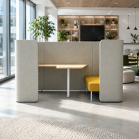 Panneaux de séparation acoustiques de bureau en feutre PET 100 % polyester OEM, cloisons acoustiques portables, insonorisation pour poste de travail de bureau