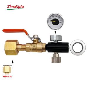 Adaptador de Cilindro SodaStream Quick Connect DUO para Recarga de CO2, Manómetro de 250 Bares, Válvula de Bola, Soporte OEM Personalizable - Terra - Product Image 5